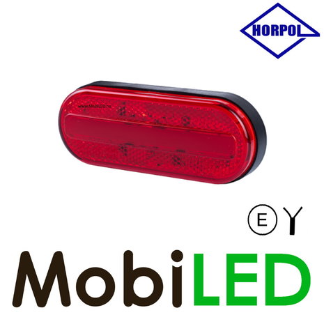 HORPOL Horpol Marquage latéral rouge ovale NEON look E-marque HORPOL Horpol Marquage latéral rouge ovale NEON look E-marque