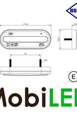 HORPOL Horpol marquage latéral ovale blanc Neon E-marque
