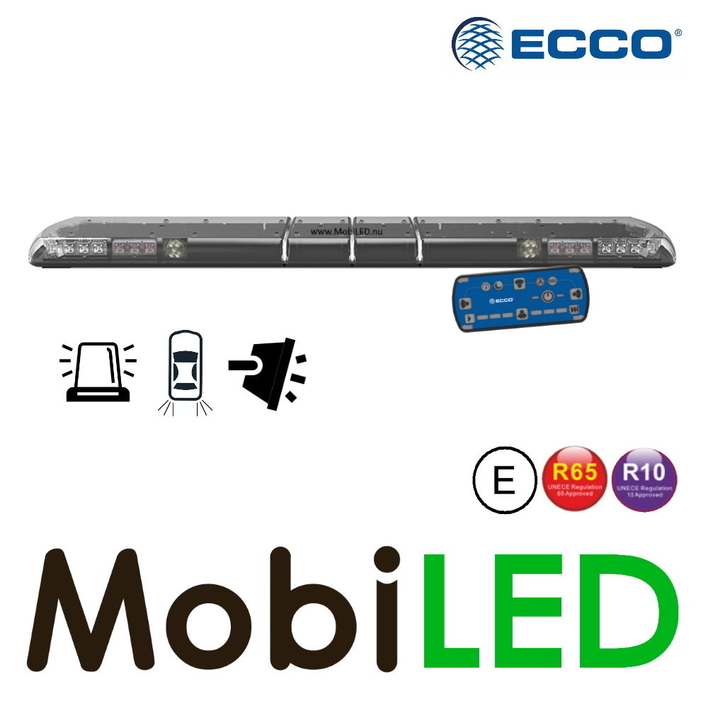 Ecco ECCO 12+ Serie Flitsbalk 1524 mm 8 leds, 2 werklampen en achterlichten