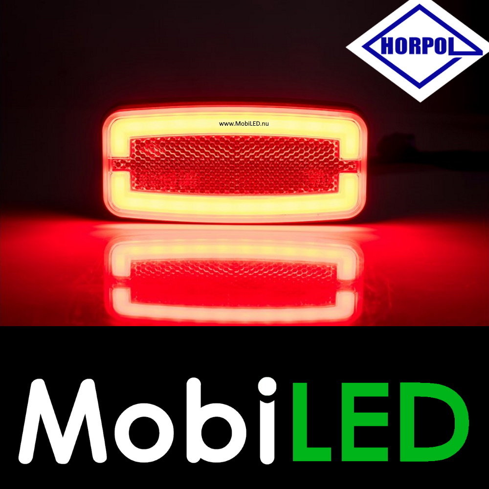 HORPOL Horpol Zijmarkering rood rechthoekig NEON look E-keur HORPOL Horpol Zijmarkering rood rechthoekig NEON look E-keur
