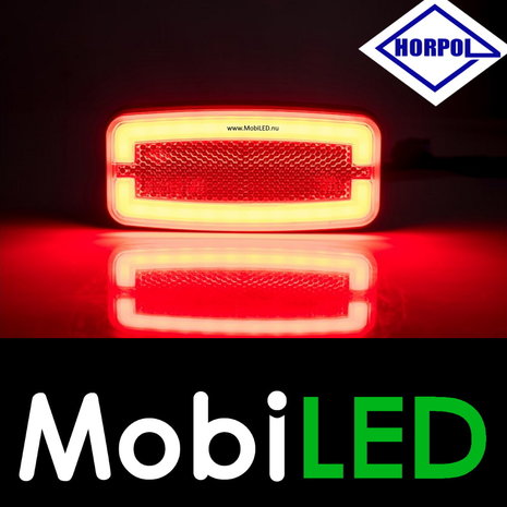 HORPOL Horpol side marking rectangular with neon border red E-mark