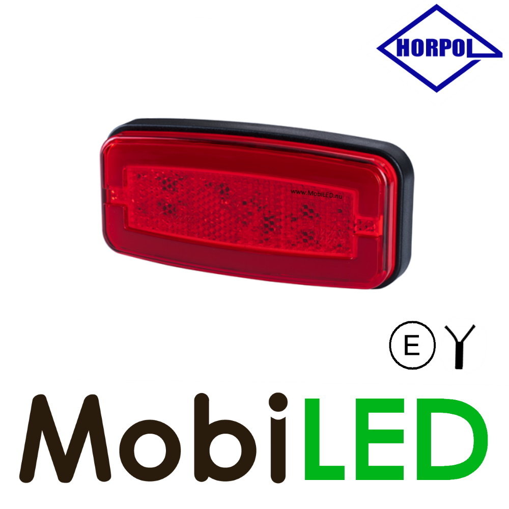HORPOL Horpol Side marking rectangular red NEON look E-mark