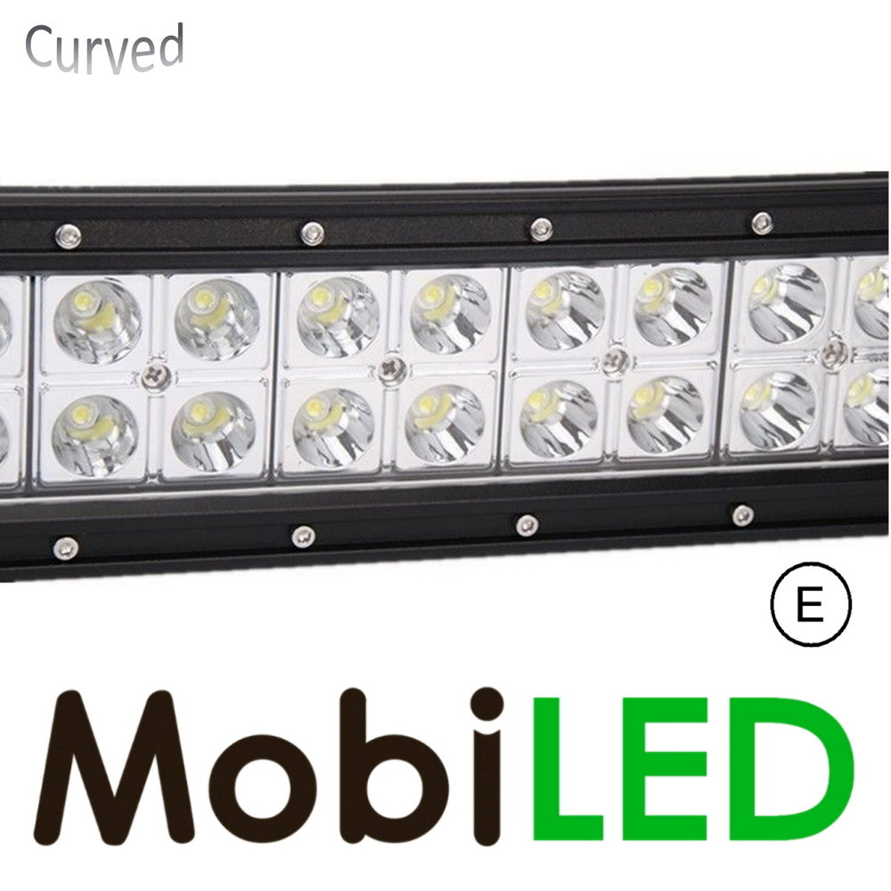 Gebogen lichtbalk 120 watt combi straal Gebogen lichtbalk 120 watt combi straal