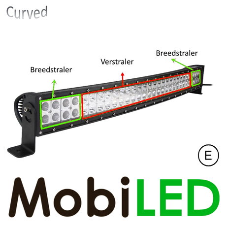 Curved light bar 180 watts combo beam