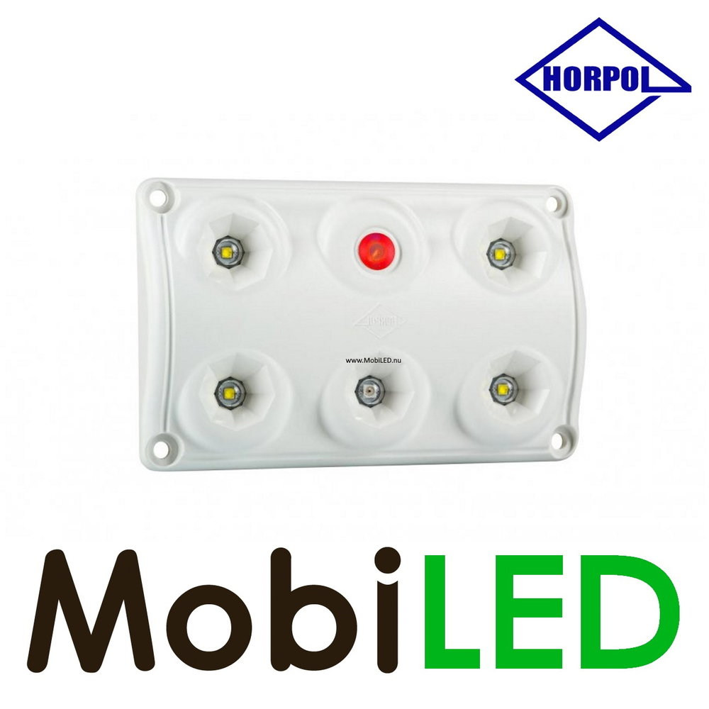 HORPOL Éclairage intérieur rouge/blanc avec interrupteur 12-24 volts