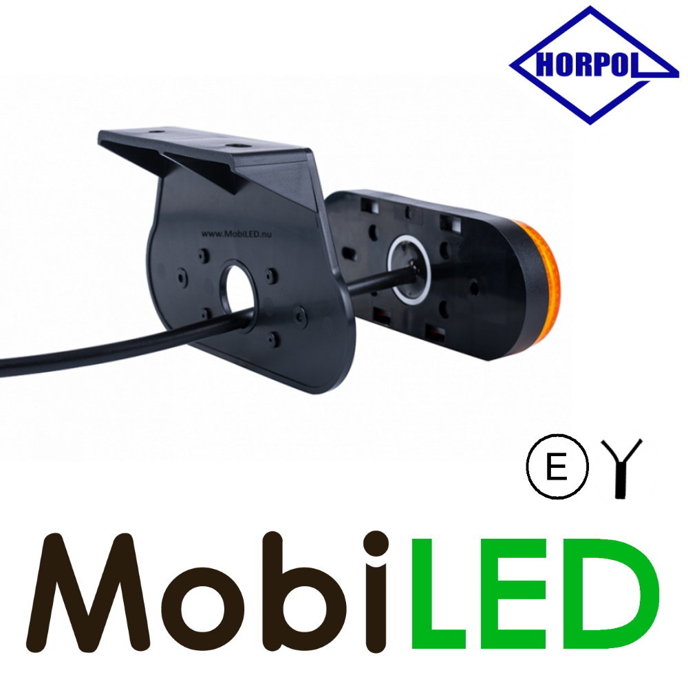 HORPOL Horpol side marking oval amber Neon with holder E-mark