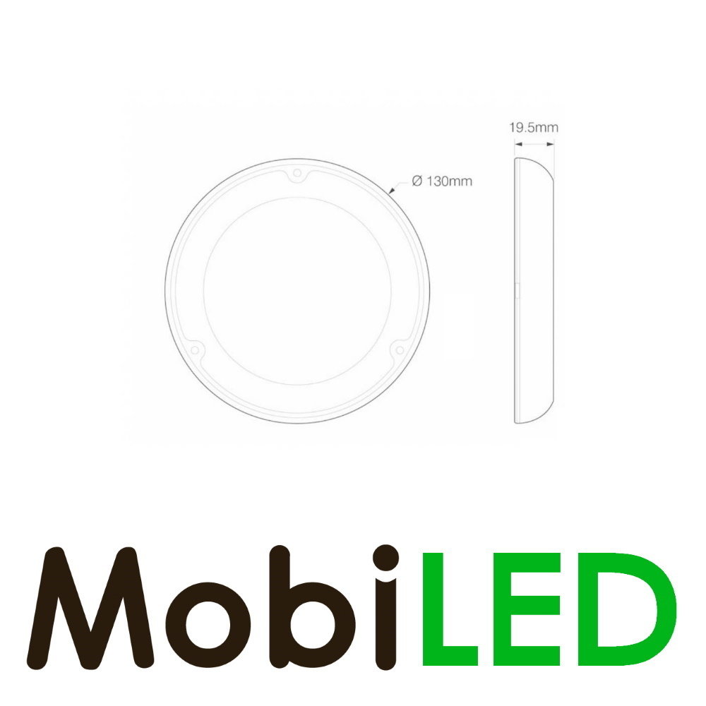 Éclairage intérieur ronde 12-24V blanc touche tactile deux positions de gradation Éclairage intérieur ronde 12-24V blanc touche tactile deux positions de gradation