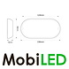 Interieurverlichting wit 12-24 volt ovaal met tiptoets dimbaar Interieurverlichting wit 12-24 volt ovaal met tiptoets dimbaar