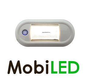 Interieurverlichting wit 12-24V ovaal met tiptoets Interieurverlichting wit 12-24V ovaal met tiptoets
