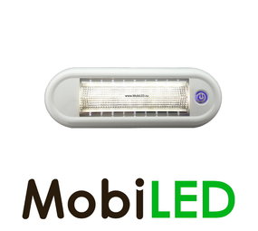 Interieurverlichting helder wit 12-24V ovaal met tiptoets Interieurverlichting helder wit 12-24V ovaal met tiptoets
