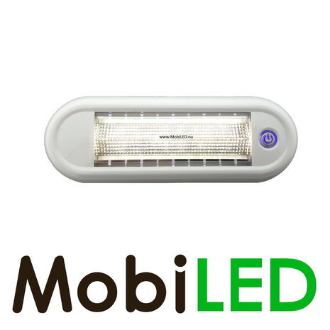 Éclairage intérieur claire blanc 12-24 volts ovale avec bouton tactile et réglage de gradation Éclairage intérieur claire blanc 12-24 volts ovale avec bouton tactile et réglage de gradation