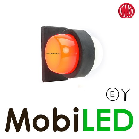 WAS Neon fixed model red/white short 12-24 volts E-mark