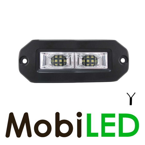 Floodlight double 40W flush mounting