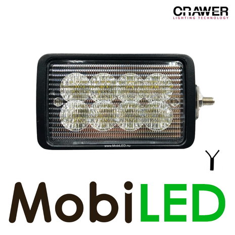 Crawer Crawer Werklamp 40W 12-24V rechthoekig CREE zijmontage