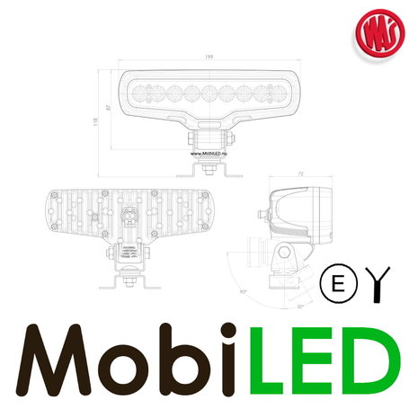 WAS Work light W136 diffused light