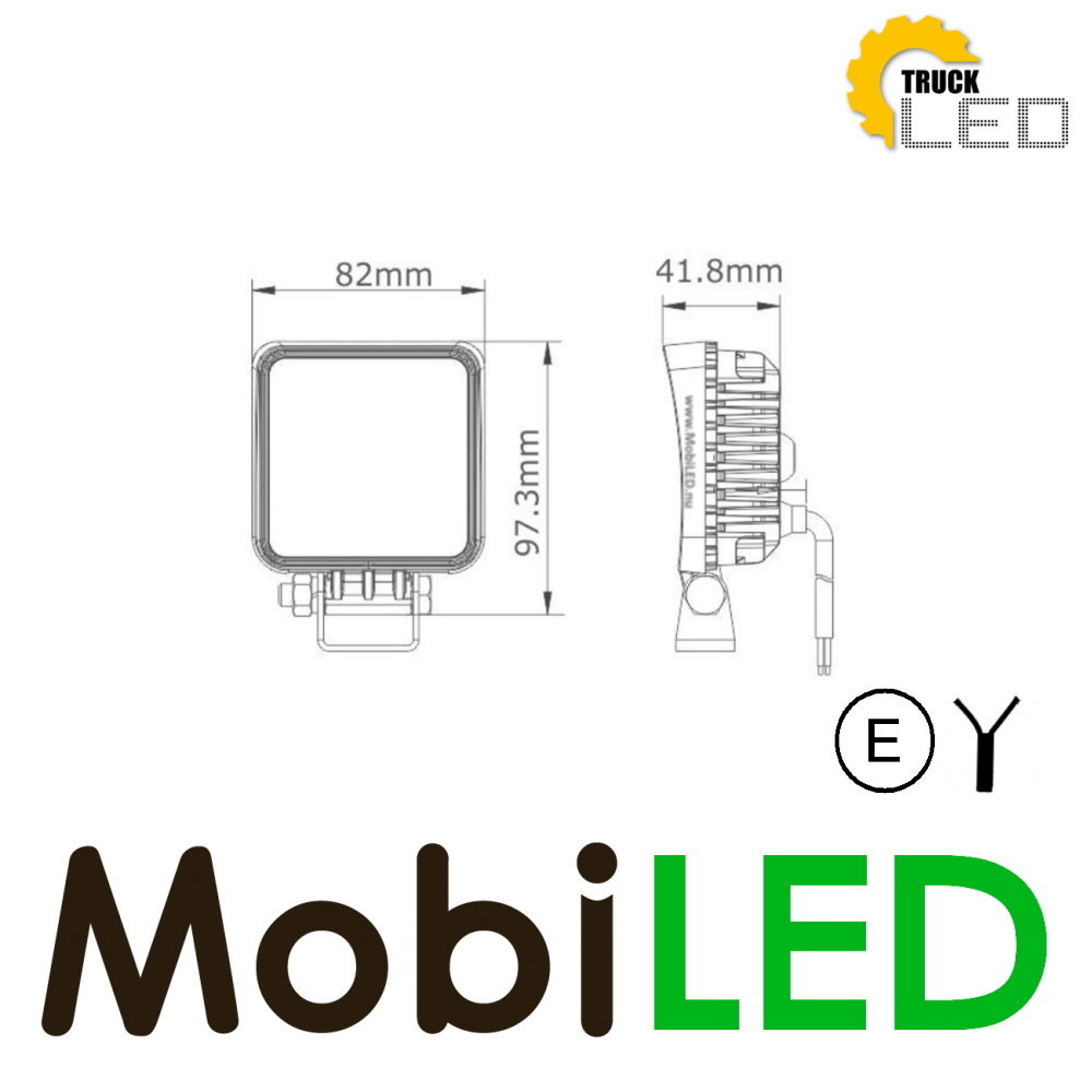 TruckLED Work lamp 16W square TruckLED Work lamp 16W square