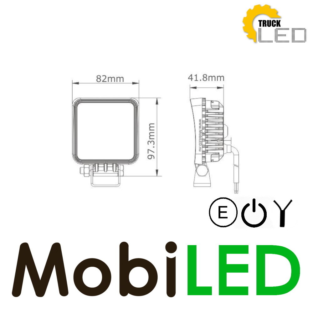 TruckLED Work lamp  16W with switch TruckLED Work lamp  16W with switch