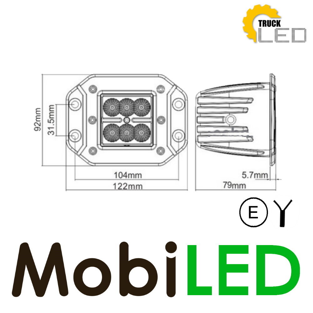 TruckLED Floodlight 10W recessed TruckLED Floodlight 10W recessed