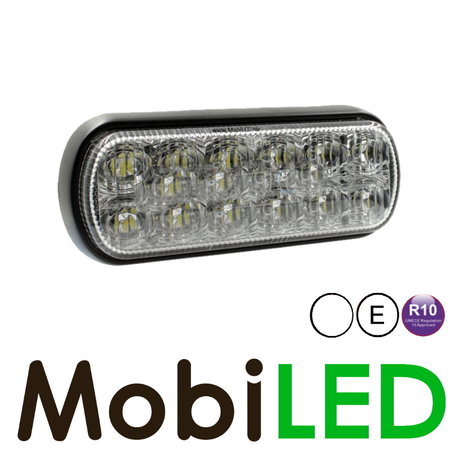 Flasher compact 12 LEDs white E-mark Flasher compact 12 LEDs white E-mark