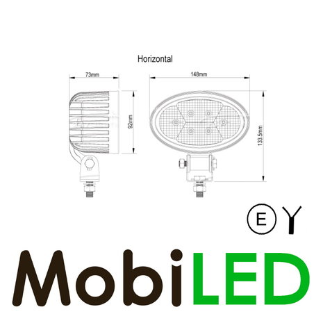 Worklight 30W oval E-mark Worklight 30W oval E-mark