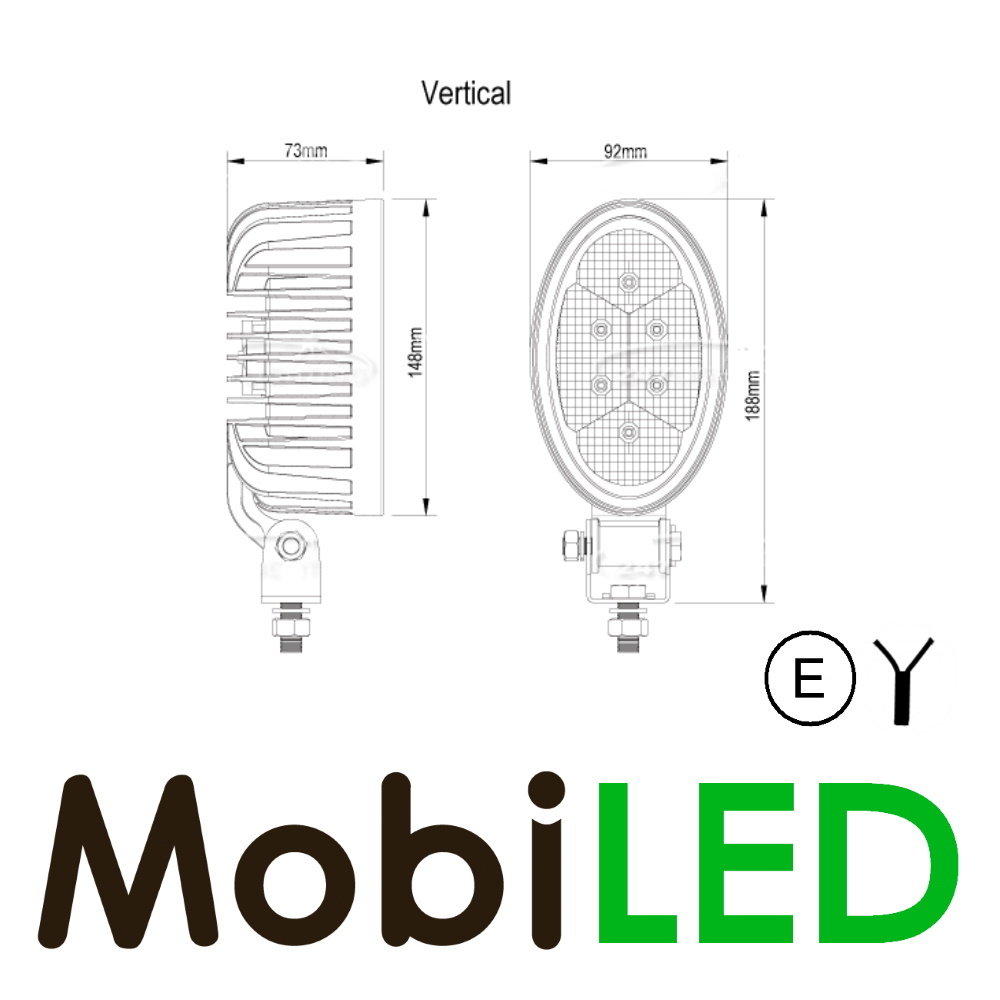 Worklight 30W oval E-mark Worklight 30W oval E-mark