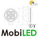 TruckLED Lampe de travail projecteur à faisceau large 14W ronde mini TruckLED Lampe de travail projecteur à faisceau large 14W ronde mini