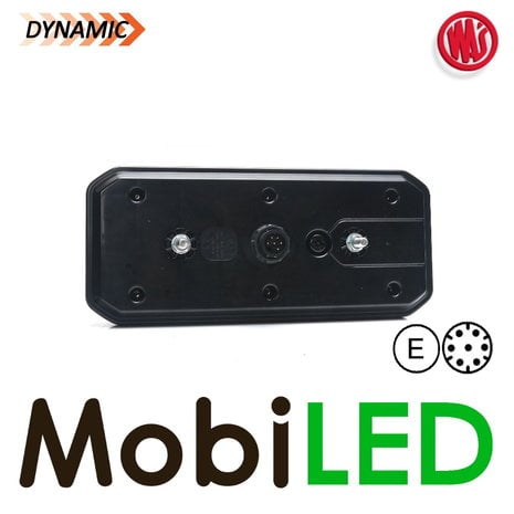 WAS Feu arrière dynamique Remorque Look NÉON E-marque 5 fonctions 12/24 volts 7-broches Gauche WAS Feu arrière dynamique Remorque Look NÉON E-marque 5 fonctions 12/24 volts 7-broches Gauche