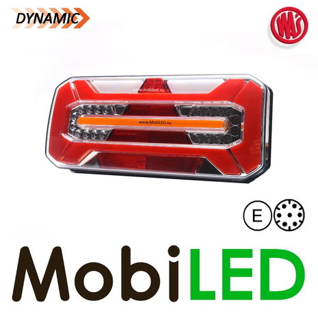 WAS WAS Feu arrière dynamique Remorque Look NÉON E-marque 5 fonctions 12/24 volts 7-broches Droit WAS WAS Feu arrière dynamique Remorque Look NÉON E-marque 5 fonctions 12/24 volts 7-broches Droit