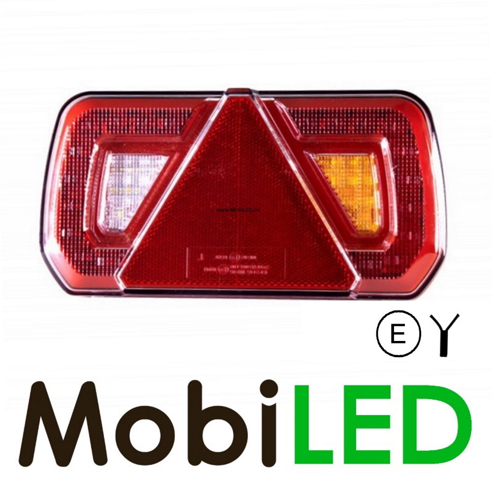 LED Trailer rear light E-mark 12-24 volts 5 functions Right
