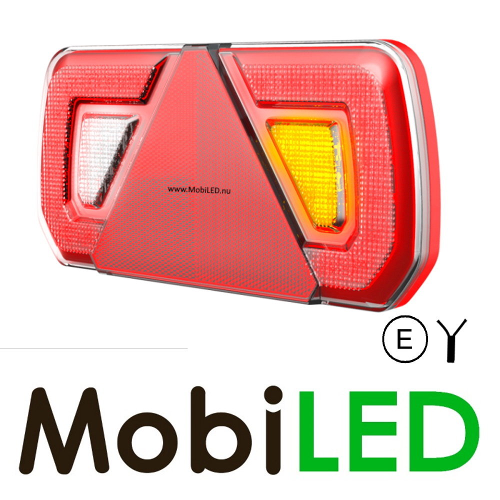 LED Trailer rear light E-mark 12-24 volts 5 functions Right