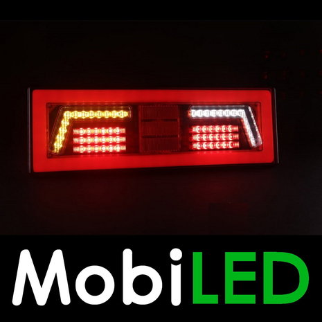 NEON look achterlicht rechthoek E-keur 5 functies met reflector rechts NEON look achterlicht rechthoek E-keur 5 functies met reflector rechts