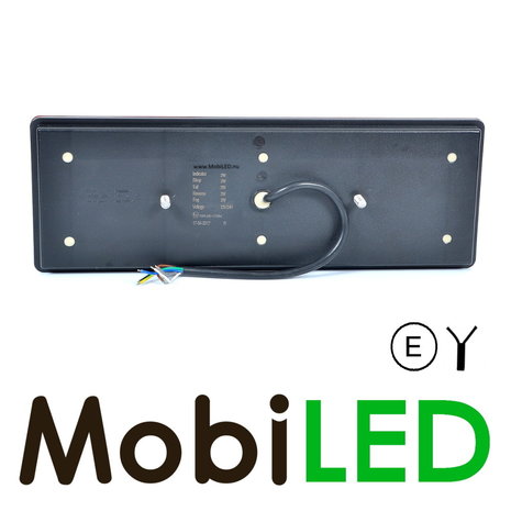 NEON look achterlicht rechthoek E-keur 5 functies 12-24 volt Links NEON look achterlicht rechthoek E-keur 5 functies 12-24 volt Links
