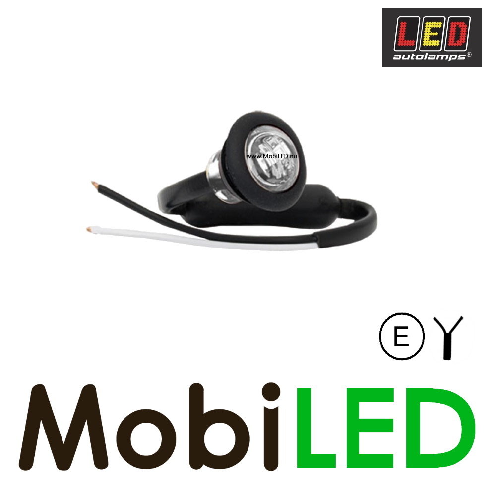 LED autolamps Marker light White round 28mm E-mark LED autolamps Marker light White round 28mm E-mark