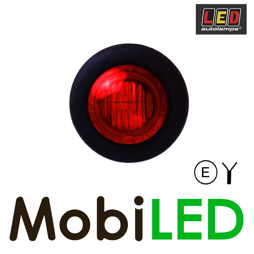 LED autolamps Markeerverlichting Rood rond 28mm E-keur LED autolamps Markeerverlichting Rood rond 28mm E-keur