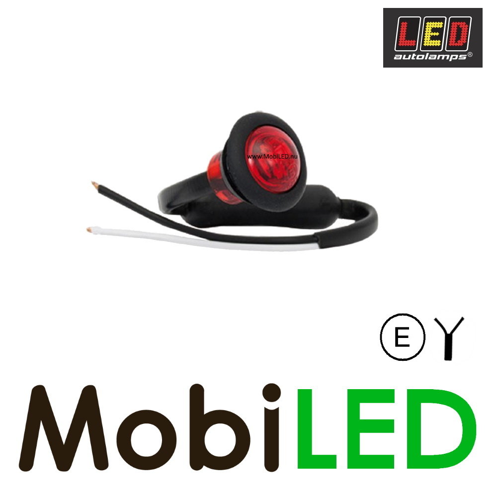 LED autolamps Feu de marquage Rouge rond 28mm E-mark