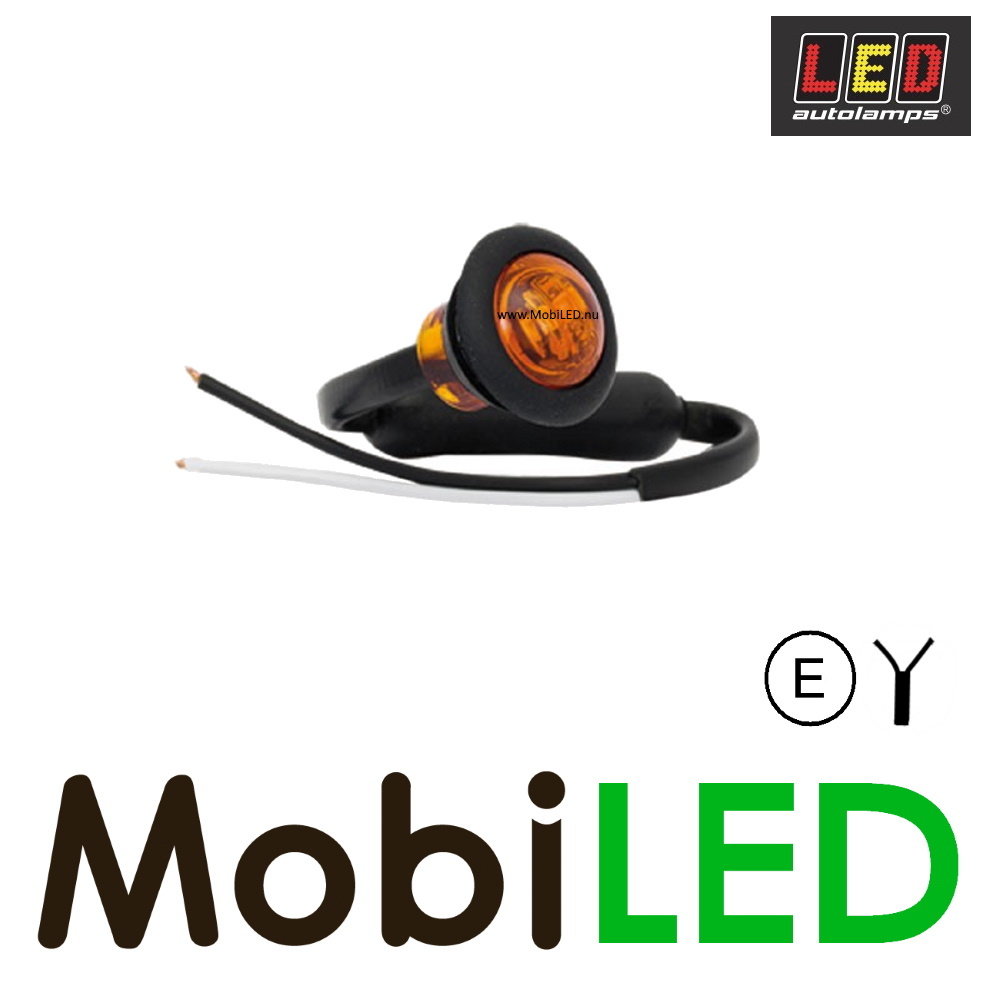 LED autolamps Marker lighting Amber round 28mm E-mark LED autolamps Marker lighting Amber round 28mm E-mark