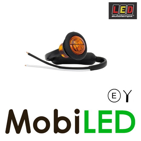 LED autolamps Marker lighting Amber round 28mm E-mark LED autolamps Marker lighting Amber round 28mm E-mark