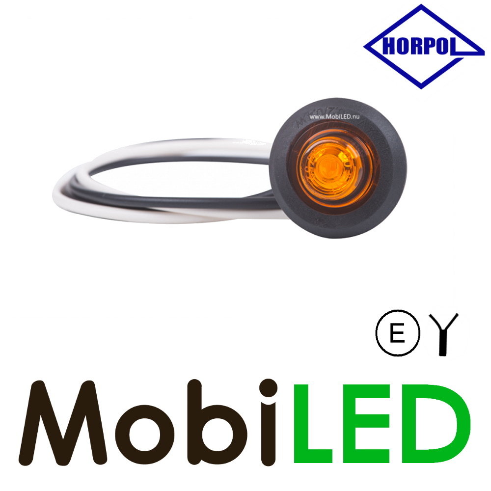 HORPOL Round position light flat mounting amber