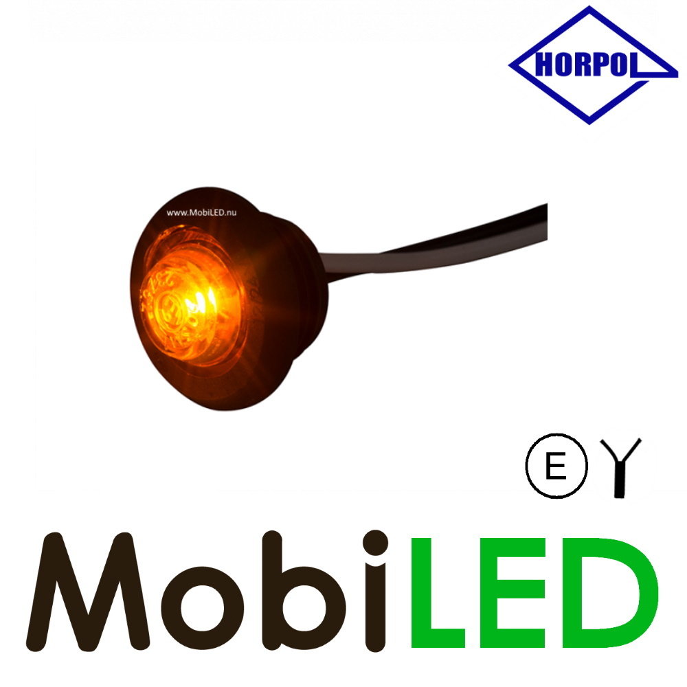 HORPOL Round position light flat mounting amber