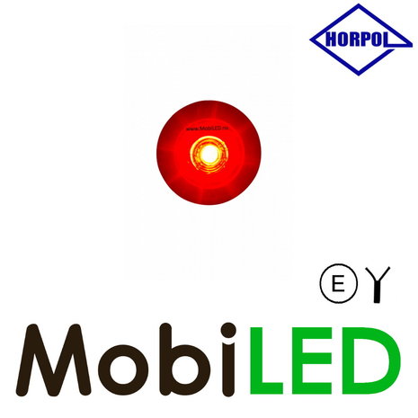 HORPOL Round position light flat mounting red