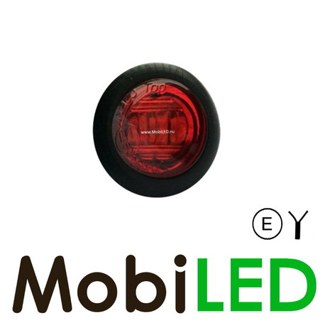 Feu de marquage encastrable rond 28 mm Rouge E-mark