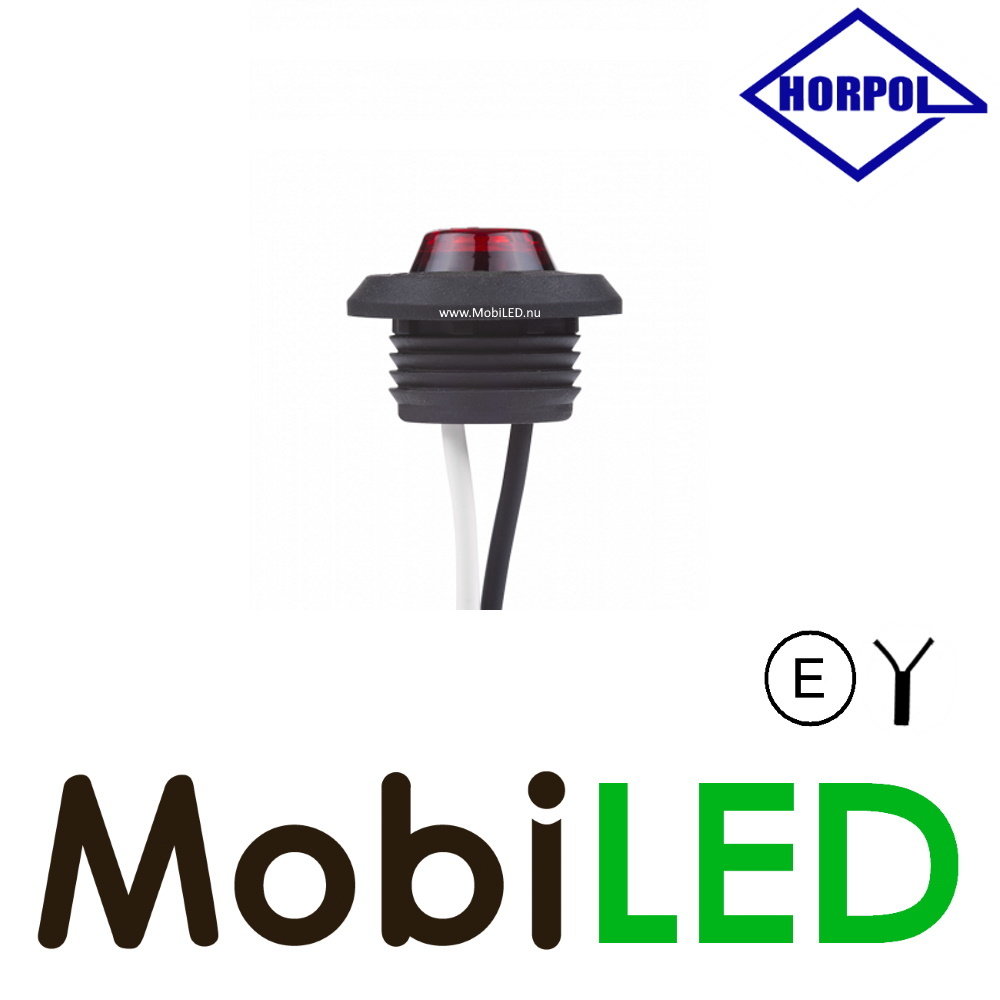 HORPOL Round position light flat mounting red
