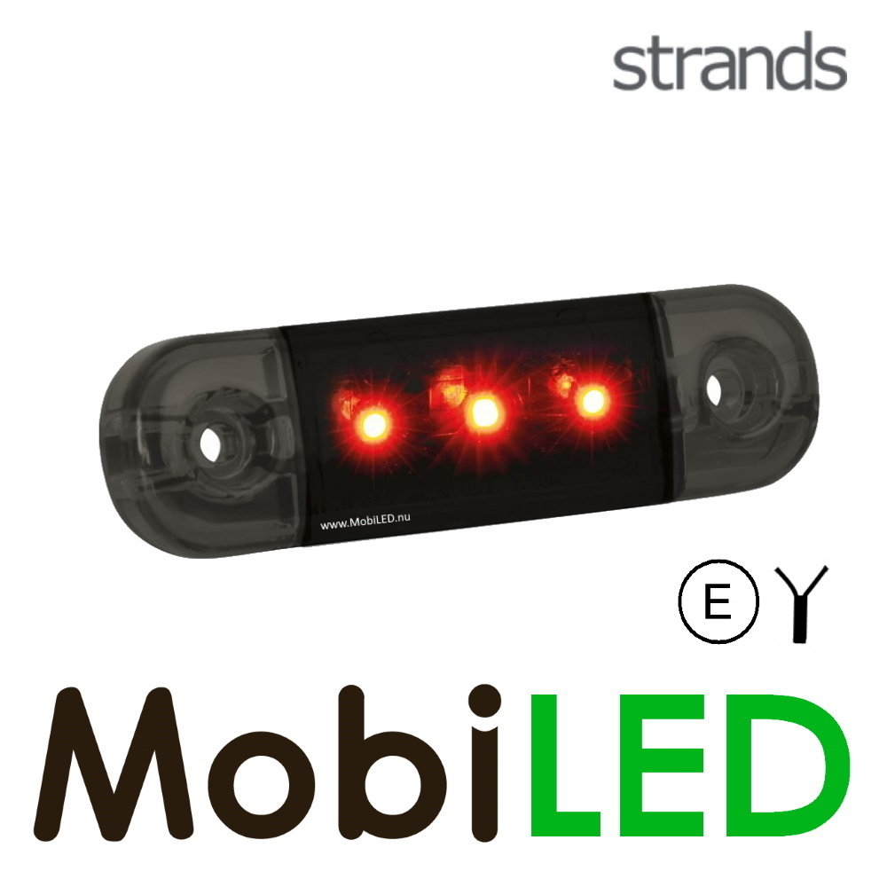 Strands Strands Markering Slim line donker uiterlijk Rood E-keur 12-24 volt