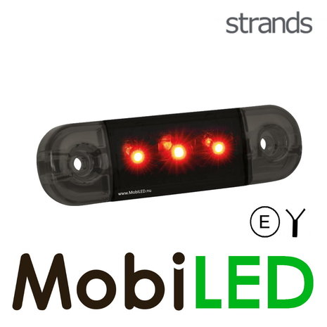 Strands Strands Markering Slim line donker uiterlijk Rood E-keur 12-24 volt