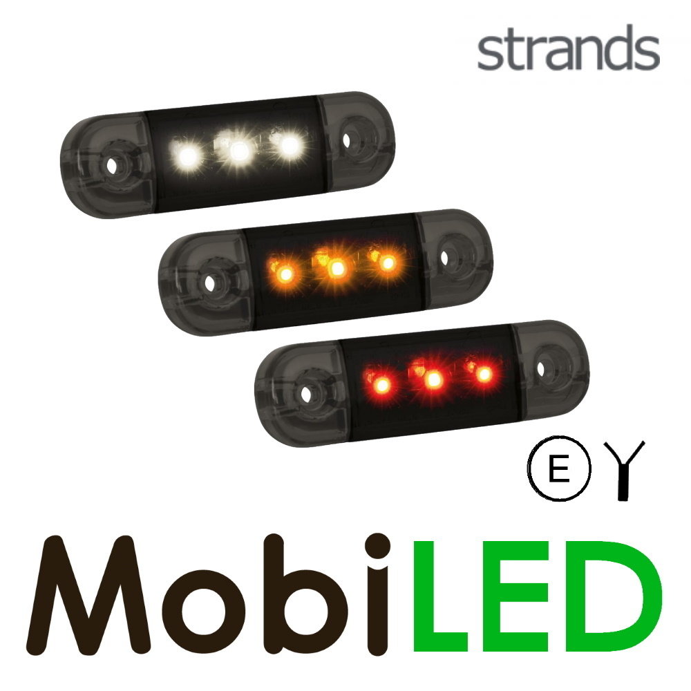 Strands Strands Marquage ligne slim blanc aspect foncé E-marque 12-24 volts Strands Strands Marquage ligne slim blanc aspect foncé E-marque 12-24 volts