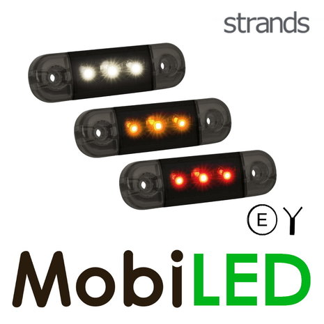 Strands Strands Marquage ligne slim blanc aspect foncé E-marque 12-24 volts Strands Strands Marquage ligne slim blanc aspect foncé E-marque 12-24 volts