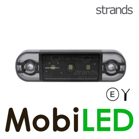 Strands Strands Marquage ligne Slim aspect foncé Blanc E-mark 12-24 volts Strands Strands Marquage ligne Slim aspect foncé Blanc E-mark 12-24 volts
