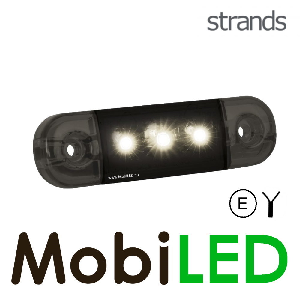 Strands Strands Marquage ligne slim blanc aspect foncé E-marque 12-24 volts Strands Strands Marquage ligne slim blanc aspect foncé E-marque 12-24 volts