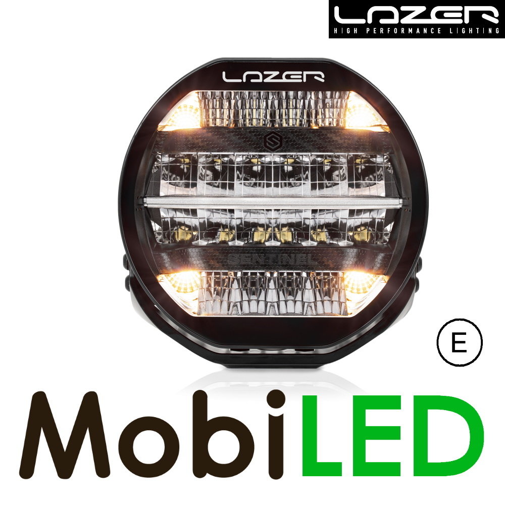 LAZER Sentinel projecteur loin standard avec feu de position Noir 9" 87 watts