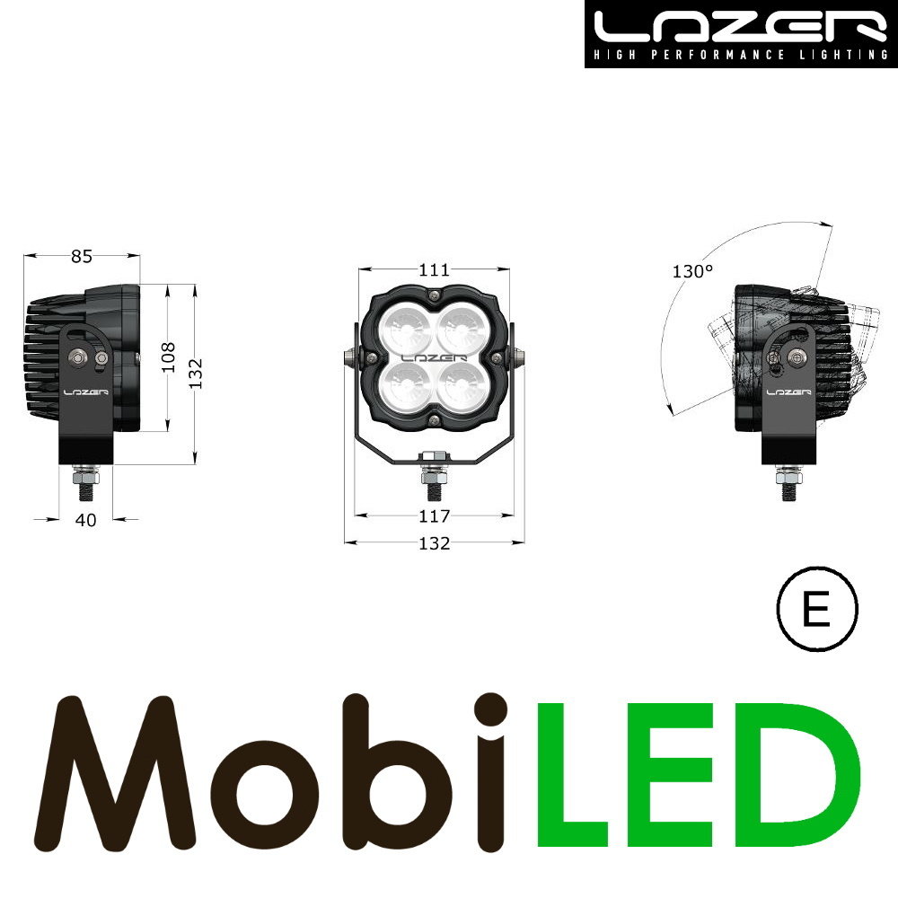 LAZER LAZER Utility werklamp 11 cm 80W E-keur